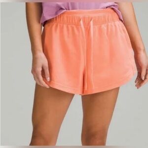 NWT Lululemon Inner Glow High Rise Short 3” size 6 color sunny coral